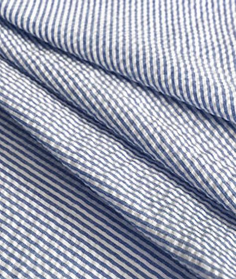 60 Inch Wide Yarn Dyed Seersucker Fabric Classic by libbysfabric Seersucker Fabric Texture, Blue Stripe Fabric, Peach Room, Business Casuals, Secret Bedroom, Seer Sucker, Nyc Apt, Seersucker Suit, Fabric Stores