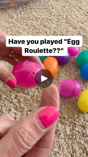 207K views · 19K reactions | Take a crack at the Egg Roulette game! Get the eggs ready by filling a few with water, and then randomly placing them in the carton alongside empty eggs. Take turns pointing to one egg without touching it and having someone else pick it up and open it over your head. After all of the eggs have been picked, refill a couple of them with water and play again. 

What you need:
One Empty Egg Carton
12 Empty Easter eggs. (Some plastic eggs have holes in the ends, so make sure any holes are either taped or sealed so the water doesn’t leak out) 
 
Enjoy all the laughters! | Utah’s Favorite Places- McKell💕 | Memphis Bleek · Like That Egg Roulette, Memphis Bleek, Easter Festivities, Egg Game, Roulette Game, One Egg, Easter Games, Plastic Eggs, Easter Time