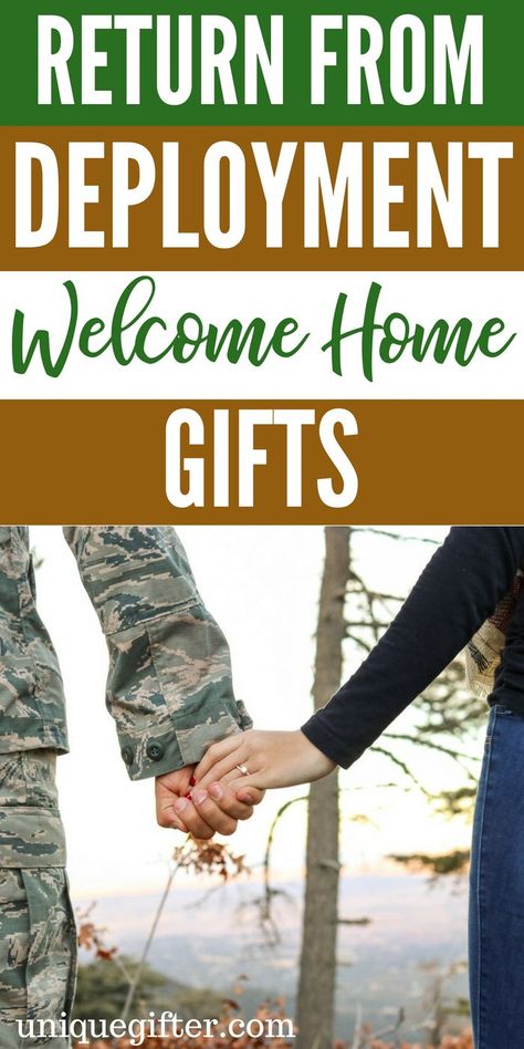 Return from Deployment Welcome Home Gifts | What to buy for someone returning from deployment | Special Welcome Home Gifts for Deployment | Deployment Gift Ideas | What to Buy To welcome a Service Man Home | What To Buy To Welcome A Service Woman Home | Unique Gifts To Welcome Home After Deployment | #WelcomeHome #Deployment #Gifts Post Deployment Gifts, Military Welcome Home Gifts, Welcome Back Basket For Boyfriend, Welcome Home Present For Boyfriend, Deployment Welcome Home Ideas, Diy Welcome Home Signs For Military, Deployment Homecoming Ideas, Welcome Home For Boyfriend, Welcome Home Gifts For Husband