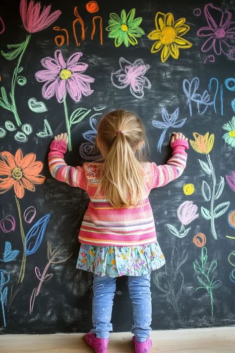 "Bring creativity and flexibility to your walls with DIY Chalkboard Walls! 🛠️🖍️ Perfect for creating a space that’s both stylish and interactive. 🌟✨ #ChalkboardIdeas #DIYHomeDecor #WallStyling" Kids Chalkboard Wall Ideas, Playroom Chalkboard Wall, Chalkboard Mural, Chalkboard Walls, Kids Chalkboard, Whiteboard Wall, Chalk Wall, Secret Room, Therapy Office Decor