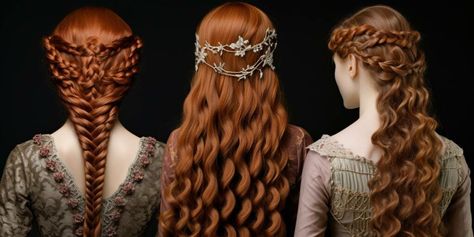 Untangling the Intricacies of Medieval Hairstyle 15th Century Hairstyles, Middle Age Hairstyles, Medieval Hairstyle, Structures Art, Period Hairstyles, Traditional Hairstyles, Medieval Hair, Spanish Hairstyles, Royal Hairstyles