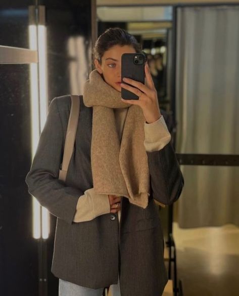 aiayu on Instagram: "Beautiful @melinimartin here wearing our llama wool VEGA scarf in PURE CAMEL. Stay warm in comfy layers. ⁠ ⁠ Find more winter warmers on aiayu.com." Tan Scarf Outfit, Camel Scarf Outfit, Cashmere Scarf Outfit, Scarf Outfit, Winter Warmers, Winter Clothes, Cashmere Scarf, Scarfs, Style Board