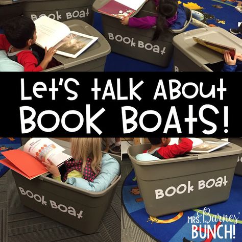 Mrs. Barnes' Bunch!: Let's Talk About Book Boats! Passive Programming Library, Teaching Orchestra, Book Boat, Flexible Seating Classroom, Rainy Day Activities For Kids, Classroom Seating, Preschool Centers, Bay Boats, Library Activities