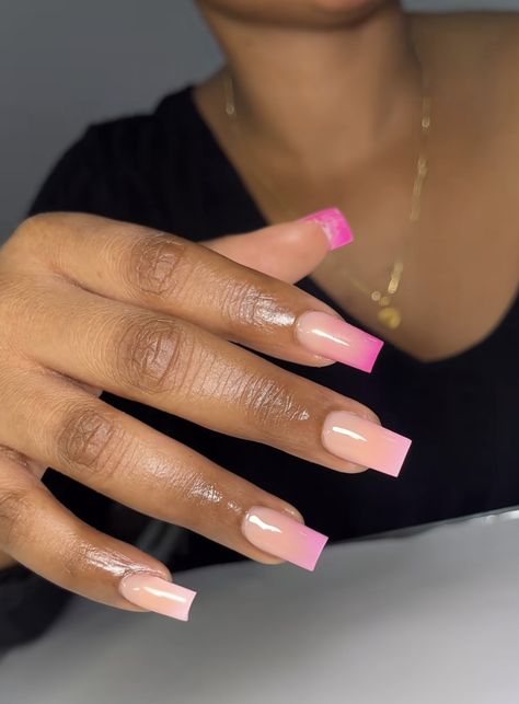 Nail Inspo Ombre, Ombre Pink Nails, French Tips Pink, Pink Nails French, Nails French Tips, Nails Girly, Girly Nails, Gel Toe Nails, Pink Ombre Nails