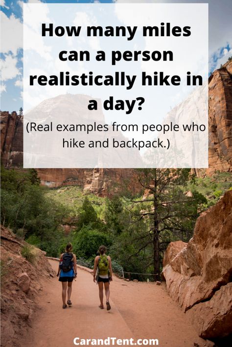 Hikers and backpackers can hike a lot of miles on their favorite trails.  Find out how many they do each day.  #hiking #backpacking #outdoors #fitness Backpacking Trails, Hiking Training, Hiking Workout, Kayak Camping, Hiking Pictures, Hiking Essentials, Trail Hiking, Summer Hiking Outfit, Hiking Quotes