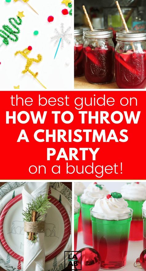 If you want to throw a Christmas party on the cheap, here are # frugal Christmas party tips that will help you throw an awesome, cute, and very festive christmas party on a budget! You’ve got to try these ideas - they’re amazing! Free Christmas party invite printables too! #freeinvitations #holidays #christmas #party #budget Christmas Party Cheap, Christmas Party On A Budget, Party Budget, Budget Christmas Gifts, Christmas Party Planning, Christmas Tips, Budget Christmas, Christmas Party Invite, Party On A Budget