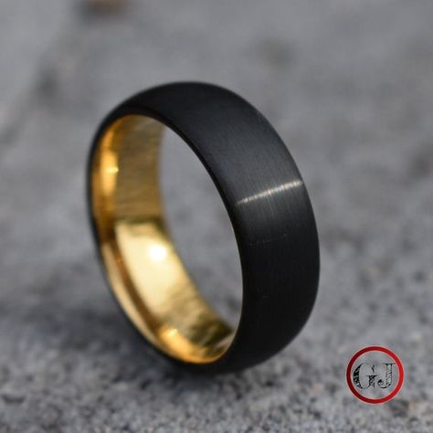 Modern Mens Wedding Rings, Mens Wedding Rings Black, Mens Wedding Bands Black, Black Tungsten Wedding Band, Mens Wedding Bands Tungsten, Black Tungsten Rings, Tungsten Rings, Black Wedding Band, Bridal Ideas