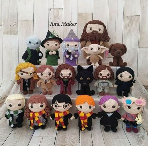 Knitted Harry Potter, Harry Potter Pdf, Harry Potter Dolls, Harry Potter Crochet, Disney Crochet Patterns, Tapeta Harry Potter, Confection Au Crochet, Prințese Disney, Crochet Disney