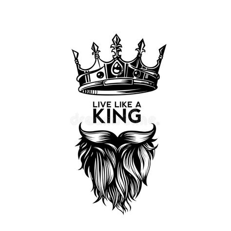 Photo about King crown, moustache and beard on white background logo with typography vector illustration design. Illustration of dignity, element, bottle - 109183736 Barba Hipster, Beard Logo Design, King Crown Tattoo, Beard Wallpaper, विवाह की दुल्हन, Beard Illustration, Tato Flash, Beard Drawing, Beard Logo