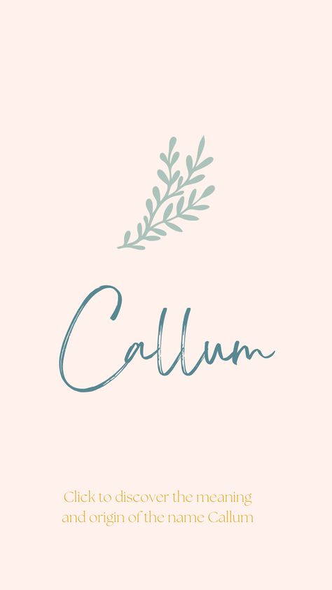 Discover the meaning and origin of the name Callum. Callum Name Meaning, Callum Name, Cute Baby Names For Boys, Uncommon Baby Boy Names, Gaelic Names, Boy Name Meanings, Baby Name Meaning, Pregnancy Hacks