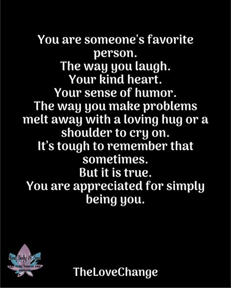 ✨🌟 You are someone's favorite person! 💖 Your laughter lights up the room, your kindness melts hearts, and your hugs make everything better. 🤗💕 Remember, you are appreciated just for being YOU! Keep shining! ✨💫 #YouMatter #spreadlove #laugh #favouriteperson #fyp #fypagee😘😘 You Are Appreciated Quotes, Thinking Of You Quotes Support, I Appreciate You Quotes For Him, Think Of You Quotes Support, Hugs Make Everything Better, I Appreciate You Quotes, Appreciate You Quotes, Be Excellent To Each Other, Mentor Quotes