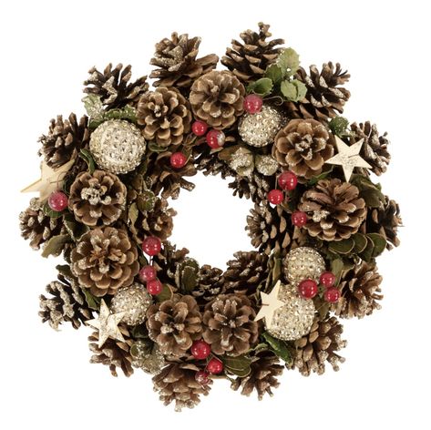 Pine Cone Flower Wreath, Pine Cone Christmas Decorations, Pine Cone Wreath, Cone Wreath, Holiday Wreaths Diy, Rustic Christmas Wreath, Artificial Christmas Wreaths, Material Wreaths, Pine Cone Decorations