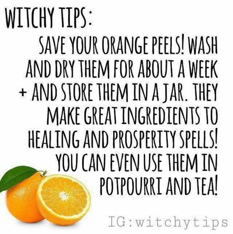 Witch Tips, Magickal Herbs, Orange Peels, Green Witchcraft, Kitchen Witchery, Witch Shop, Magick Spells, Wiccan Witch, Eclectic Witch