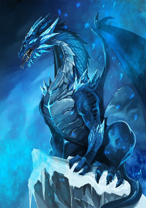 Dragon Wallpaper/Art Collection (Part 3) - Album on Imgur Images D'art, Ice Dragon, Dragon's Lair, Cool Dragons, Mythical Beast, Legendary Creature, Dragon Pictures, Blue Dragon, Dragon Artwork