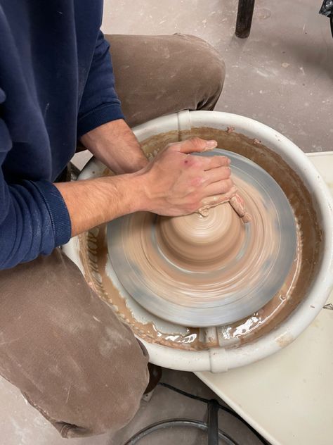 Male Pottery Aesthetic, Pottery Making Aesthetic, Pottery Aesthetic, Abstract Expressionist Art, Pottery Crafts, Pottery Classes, Ceramics Pottery Art, The Emperor, Pottery Studio