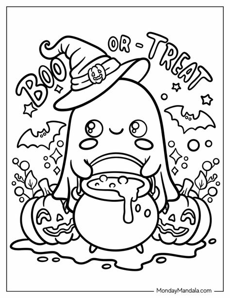 20 Trick-Or-Treat Coloring Pages (Free PDF Printables) Colouring Pictures Printables Halloween, Colouring Pages For Kids Halloween, Kid Halloween Coloring Pages, Kids Coloring Pages Halloween, Happy Halloween Coloring Pages For Kids, Nightmare Before Christmas Coloring Sheets, Halloween Coloring Pages Preschool, October Coloring Pages For Adults, Free Halloween Coloring Pages For Preschool