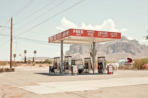 Arizona Gothic, Rural Gothic, Regional Gothic, Storyboard Inspiration, Desert Aesthetic, Long Drives, Road Warrior, Old Gas Stations, In The Middle Of Nowhere