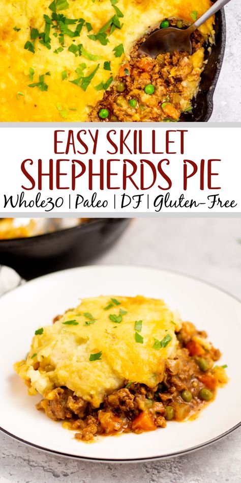 Healthy Shepards Pie, Ground Beef Paleo Recipes, Healthy Pie Recipes, Whole30 Lunch, Whole30 Dinner, Shepherd's Pie Recipe, Ground Beef Recipe, Ground Beef And Potatoes, Shepherds Pie Recipe