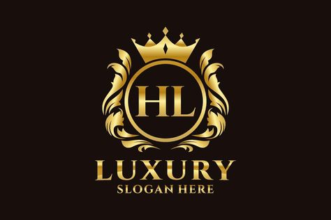 Initial HL Letter Royal Luxury Logo template in vector art for luxurious branding projects and other vector illustration. Luxurious Branding, Branding Projects, Luxury Logo, Logo Templates, Vector Art, Vector Free, Vector Illustration, Initials, Branding