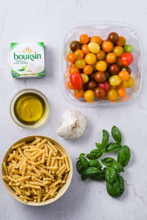 Boursin Cheese And Cherry Tomatoes, Boursin Tomato Spinach Pasta, Boursin Cheese Tomato Pasta, Boursin Cherry Tomato Pasta, Tomato Boursin Pasta Bake, Boursin And Tomato Pasta, Boursin Tomato Pasta Recipe, Boursin Tomato Pasta, Tomato Boursin Pasta