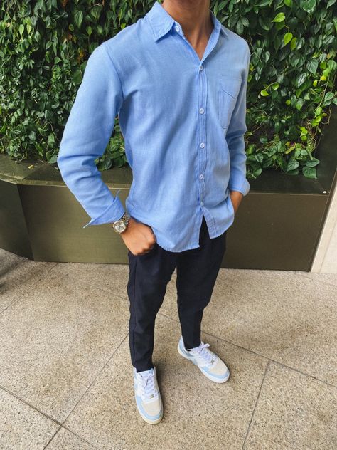 Blue Outfit Inspo
Old Money Outfit
Men Outfit
Gold Metal Watch
Rolex Watch
Nike Air-Force 1 Men’s Blue Shirt Outfit, Mens Blue Button Down Shirt Outfit, Blue Button Up Outfit Men, Light Blue Mens Outfit, Blue Men Outfit, Blue Polo Outfit Men, Old Money Outfit Men, Light Blue Shirt Outfit, Outfits Caballero