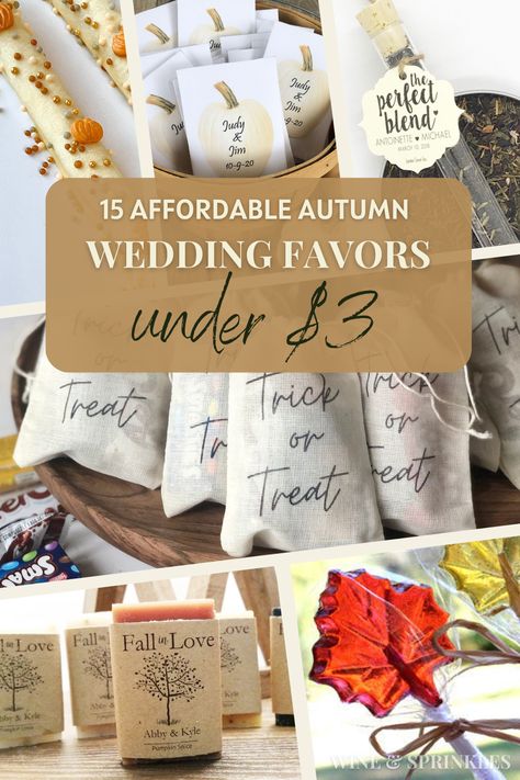 Affordable Fall Favors Under $3 for an Autumn Wedding Fall Favors, Fall Party Favors, Fall Favor, Fall Brunch, Inexpensive Wedding Favors, Handmade Favors, Autumn Bride, Wedding Favors Fall, Wedding Shower Favors