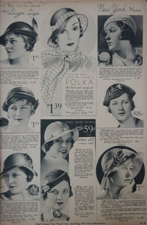 1933 hats – knit caps, stiff turbans, soft Turban and picture hat Hat History, Posh Clothing, 1930s Hair, 1930s Hats, Hats Fedora, 1930's Fashion, Velvet Turban, Cloche Hats, 1930s Style