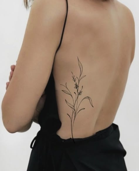 Minimalist Flower Tattoos For Women, Left Side Back Tattoo, Sleek Tattoos, Necronomicon Tattoo, Back Tattoos Ideas, Aggrogoth Tattoo, 1975 Tattoo, Tattoos Ideas For Men, Floral Back Tattoos