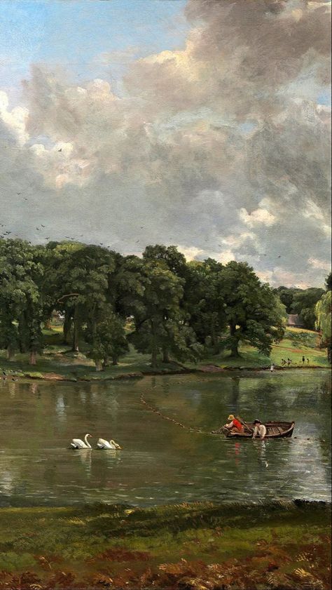 John Constable, Piskel Art, Art Ancien, Art Classique, Seni Cat Air, Lukisan Cat Air, Aesthetic Painting, Painting Wallpaper, Ethereal Art