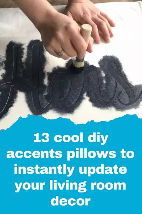 Decorate your living room on a budget with these easy diy accent pillows you can make for cheap. How to make diy designer accent pillows for your living room couch. Easy Living Room Decor, No Sew Pillow Covers, Scarf Display, Dyed Pillows, Room On A Budget, Sew Projects, Round Throw Pillows, Throw Pillow Styling, Easy Living