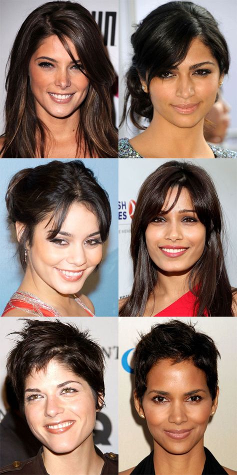 The best bangs for diamond face shapes: http://beautyeditor.ca/2014/07/04/best-bangs-for-diamond-face-shape/ Diamond Face Shape Hairstyles, Diamond Face Hairstyle, Celebrity Beauty Secrets, Diamond Face Shape, Haircut Types, Face Shape Hairstyles, Hair Guide, Diamond Face, How To Style Bangs