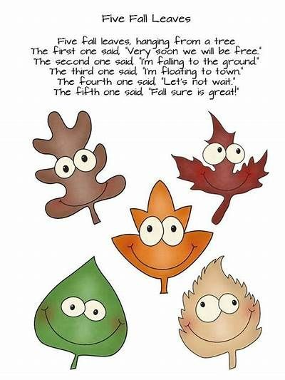 Leaf Poem, Leaf Activities, Preschool Poems, Autumn Poems, Fall Lesson Plans, Preschool Fall, Fall Songs, Songs For Toddlers, Fall Preschool Activities