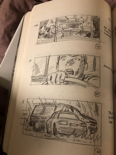 Storyboard Artist Aesthetic, Comic Drawing Sketches, Story Board Drawing, Storyboard Aesthetic, Animation Sketchbook, Comic Sketchbook, How To Draw Comics, Storyboard Examples, Graphic Novel Illustration