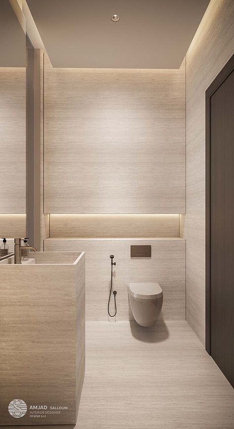 Modern Minimalist Bathroom Design Luxury, تصميم دورة مياه, Hotel Bathroom Design, Travertine Bathroom, Wc Design, Minimalist Bathroom Design, Restroom Design, تصميم للمنزل العصري, Washroom Design