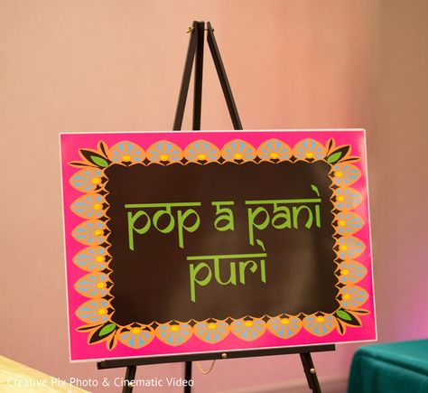 Mehandi Food Stalls, Desi Theme Party, Holi Event Decor Ideas, Sangeet Sign Board, Sangeet Decoration Night, Chaat Party Decoration, Bollywood Theme Decor Ideas, Outdoor Sangeet Decor Night, Bollywood Theme Sangeet