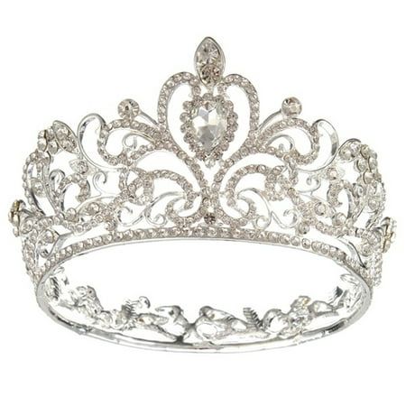 Specifications: Very nice gift for you in your wedding. Very shining in the crowd. It is a perfect jewelry to make you look charming and graceful. Type: Tiara Gender: Womens Style: Elegant Material: Alloy, Rhinestone Size: 10cm x 5.5cm/3.94" x 2.17" (Approx.) Occasion: Wedding, Party, Stage, Masquerade, etc Features: Elegant, Shiny Rhinestone, Crown Shape, Hollow Notes: Due to the light and screen setting difference, the items color may be slightly different from the pictures. Please allow sligh Wedding Crown Veil, Jewelry Princess, Crystal Crown Tiaras, Pageant Jewelry, Crown For Women, Silver Head Piece, Geniale Tattoos, Tiara Wedding, Tiara Hairstyles