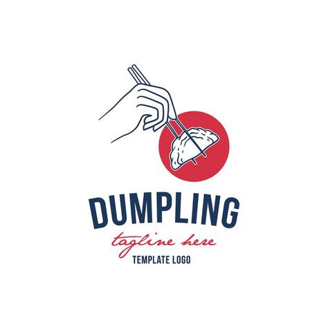 Dumpling Menu Design, Dumpling Logo Design, Korean Food Logo, Dimsum Branding, Dumplings Restaurant Design, Dumpling Branding, Dim Sum Logo Design, Chinese Food Logo Design, Chinese Restaurant Logo