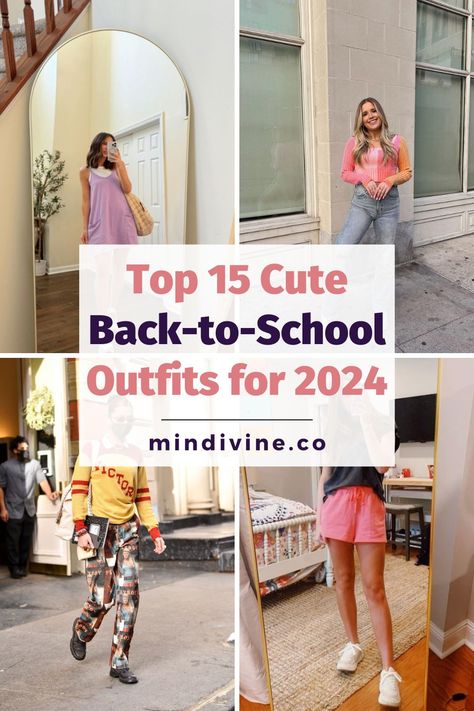 Get ready for 2024 with the cutest back-to-school outfits! 👗✨ Explore basic outfit ideas for school casual days, preppy college outfits, and trendy high school styles. Ideal for navigating school dress codes this summer. 🌟🏫 2024 High School Outfits, Middle School Outfits 2024, 2024 College Outfits, Trendy Back To School Outfits 2024, College Outfits 2024, Basic Outfit Ideas For School, Trendy Summer Outfits 2024, 2024 School Outfits, Get To Know Someone Questions