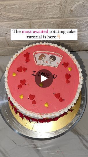 Rotating Cake, On Off Button, Cake Videos, Cake Tutorial, Cake Toppings, Cake Ideas, Cake Designs, Cream, Cake