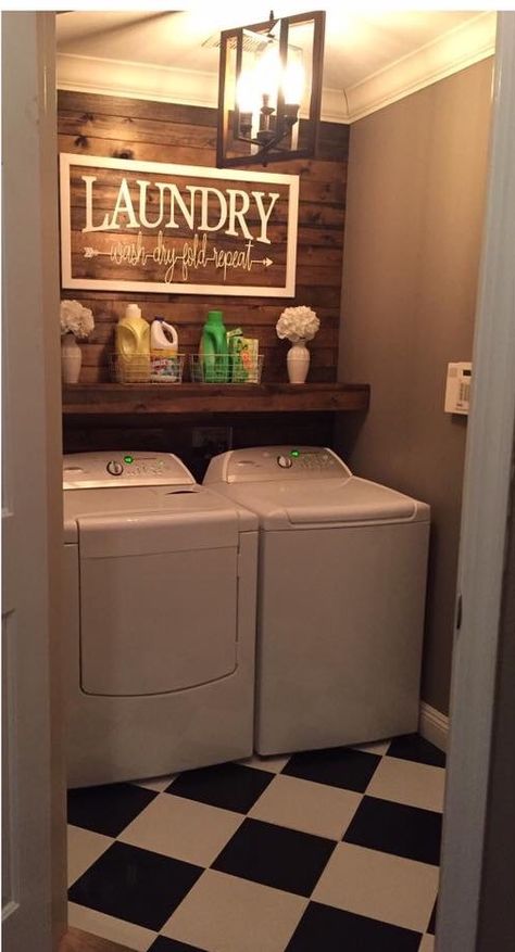 Love the wall and flooring for our laundry room Laundy Room, Laundry Room Storage Shelves, Laundry Room Ideas Small Space, Rustic Laundry Rooms, Tiny Laundry Rooms, Room Storage Diy, Dream Laundry Room, Room Decoration Ideas, Laundry Room Renovation