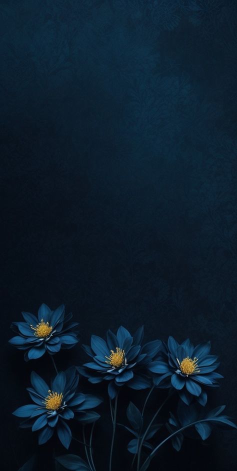 Flower Art Aesthetic Wallpaper, Iphone Hd Wallpaper Backgrounds, Pretty Wallpapers Blue, Black And Blue Wallpaper Aesthetic, Most Beautiful Wallpapers For Phone, Blue Flower Wallpaper Aesthetic, Black Flower Background, Blue Art Wallpaper, Black Blue Wallpaper