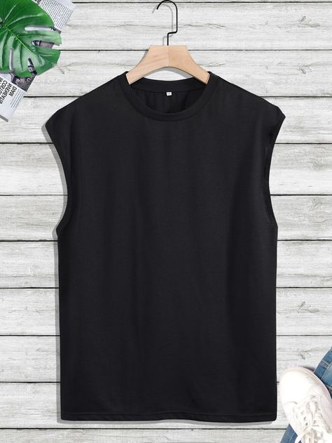 Armless Shirt For Men, Sleeveless Shirts Mens, Black Tank Tops Outfit, Sleeveless Top Outfit, Solid Tank Tops, Tank Top Outfits, Top Outfit, Big Wedding, Men Tops