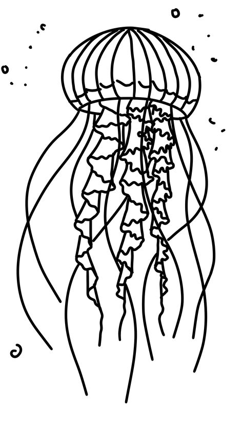 Jellyfish Stencil, Jellyfish Drawing, Drawing Stencils, Tattoo Stencil Outline, Tattoo Stencils, Jellyfish, Doodle Drawings, Line Drawing, Tatting