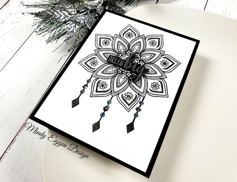 Men Of Faith, Mandala Card, Mandala Ideas, Gina K Designs, Gina K, Distress Oxide Ink, Distress Oxides, Silver Jewels, Copic Markers