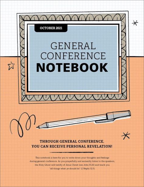 General Conference Notebook General Conference Notebook, Friend Magazine, Personal Revelation, Conference Talks, Diy Tray, Notebook Ideas, Perfume Tray, General Conference, Latter Days