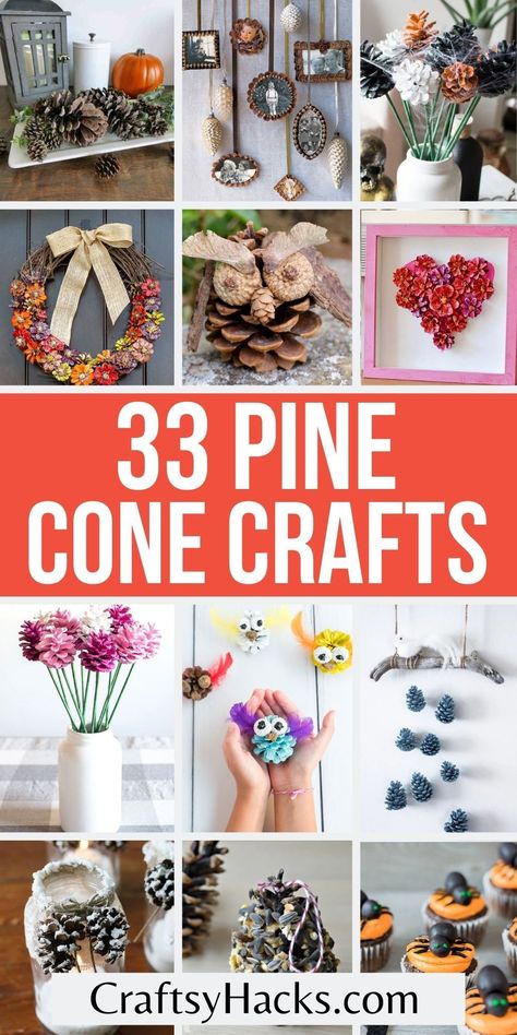 You can easily have more fun getting creative this fall when you make any of these delightful pinecone craft ideas. These incredible fall craft ideas are perfect to make with your friends or family. Small Pine Cones Craft, Craft Ideas With Pinecones, Pinecone Crafts For Fall, Spring Pinecone Crafts, Pinecone Crafts To Sell, Pinecone Art Projects, Pinecone Bird Feeder Kids, Crafts Using Pinecones, Things To Make With Pinecones