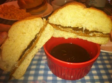 Deluxe Vegan Au Jus Sauce Recipe | SparkRecipes Vegan Au Jus, Au Jus Sauce, Jus Sauce, Vegan Worcestershire Sauce, Vegan Italian, Vegan Sauces, Pretty Dessert, Allergy Free Recipes, Vegan Thanksgiving