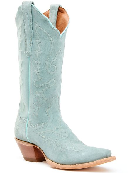 Blue Cowgirl Boots, Women Boots Outfit, Suede Western Boots, Blue Cowboy Boots, Women's Cowboy Boots, Womens Cowgirl Boots, Boot Barn, Dan Post, Shoe Inspo