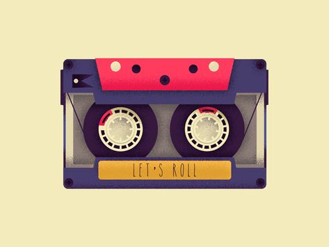 SINGLE GIF: '"Let's Roll" by Muhammed Sajid on Nov. 26, 2017. I really miss my grandpa's music of the 90's. He has a good cassette tape with radio and a lot of cassette collections!'  NOTE: PRESS "READ IT" TO SEE 2 MORE GIFS & 2 STATIC IMAGES FROM THIS CREATOR.           NTS: I pinned both the GIFs in the "Read It" section of this pin. Music Gif, Pixel Cassette, Copyright Free Lofi Gif, Lofi Aesthetic Cassette, Cassette Tape Illustration, Audio Cassette Art, Gif Background, Icon Gif, Amazing Gifs