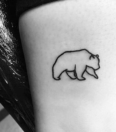 Couples Bear Tattoo, Bear Mini Tattoo, Outline Of A Bear Tattoo, Bear Paw Tattoos Small, Small Grizzly Bear Tattoo, Bear Tattoos Minimalist, Simplistic Bear Tattoo, Bear Paws Tattoo, Small Bear Outline Tattoo